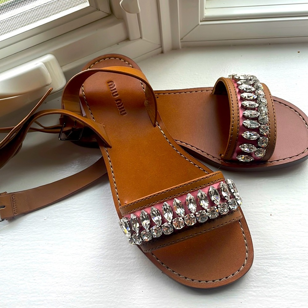Miu Miu crystal Sandals